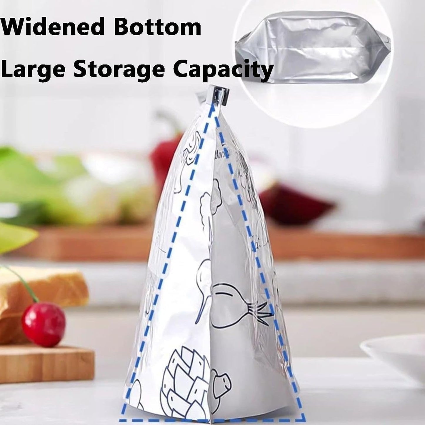 Reusable Aluminum Food Storage Bag (Pack of 10)